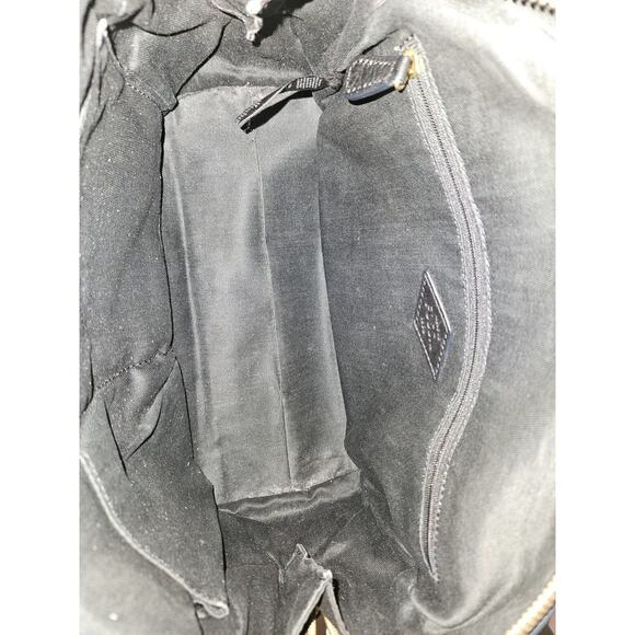 Fossil Amanda Perforated Satchel Handbag Black 11x8x5 *READ - Picture 14 of 15